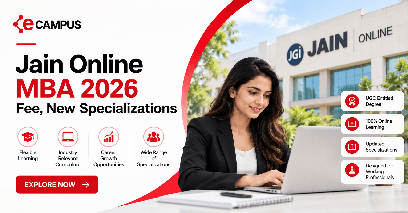 Jain Online MBA 2026 | Fee, New Specializations